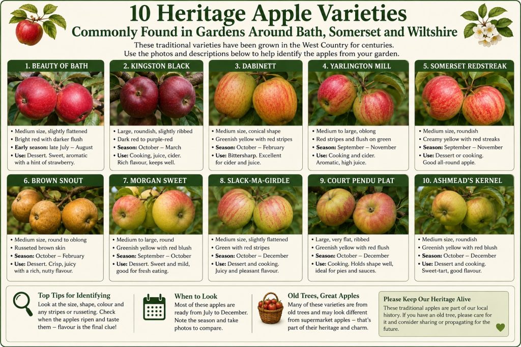 apple verieties in Bath, Somerset and Wiltshire